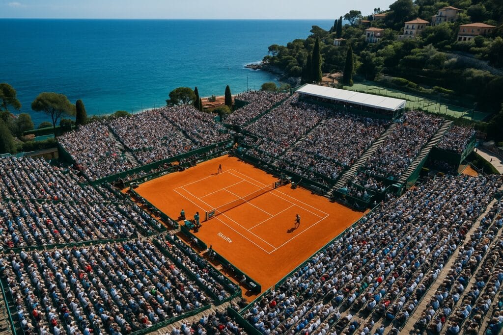 Center Court Monte Carlo aus der Vogelperspektive
