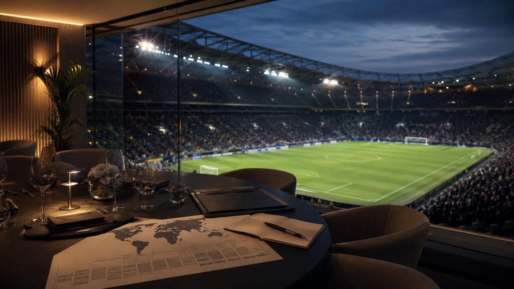 UEFA EM-Qualifikation Reform mit Blick auf Fußball-Hospitality in einem modernen Stadion